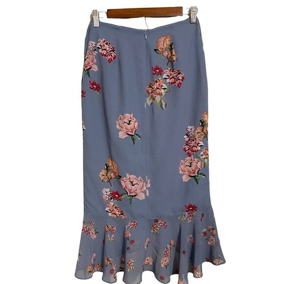 Keepsake The Label Women's Evolve Floral Ruffle Bell Blouse Midi Skirt Set Small - Picture 12 of 12